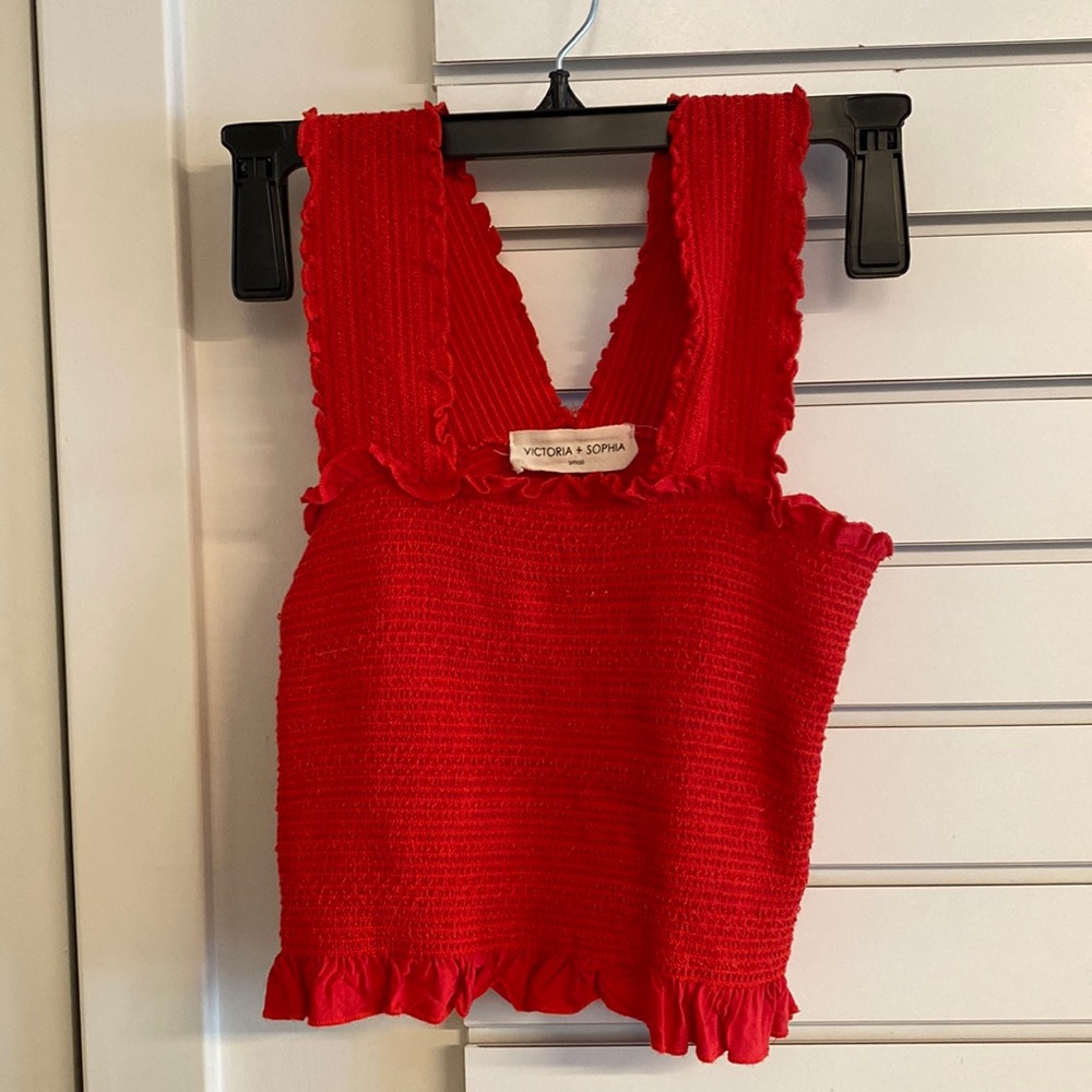 Red crop top